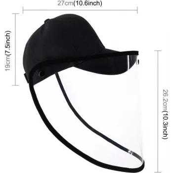CYOO cappellino da baseball anti-sputo con visiera trasparente (CY121630)