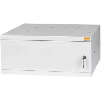 IT-BUDGET armadio a parete 19 pollici TAUNUS 4U profondità 350 mm porta piena grigio chiaro 90ITB19435MG