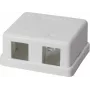 IT-BUDGET presa dati da parete per 2 moduli keystone RJ45 - bianco 90ITBAKPG2P