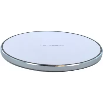 CYOO Basic pad di ricarica per ricarica wireless, standard Qi, a induzione, bianco CY122097