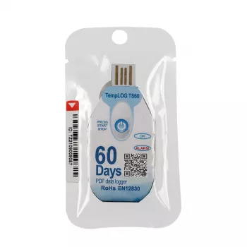 TFA Dostmann TempLOG Data logger di temperatura monouso da -30 a +60 °C, USB, IP67, 16.000 valori misurati 31.1062.02