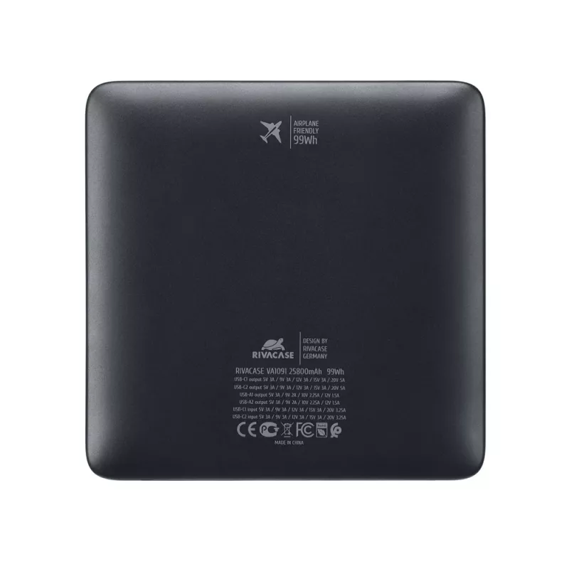 Rivacase VA1091 power bank 25800 mAh 100W nero