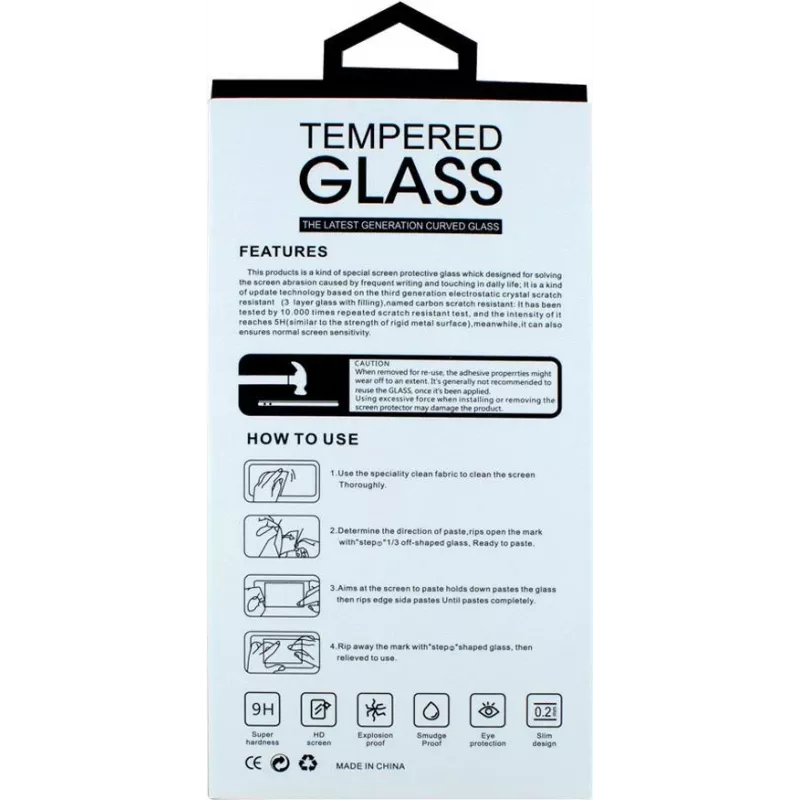 CYOO Apple iPhone XS Max Pellicola protettiva in vetro temperato 6D copertura totale nero