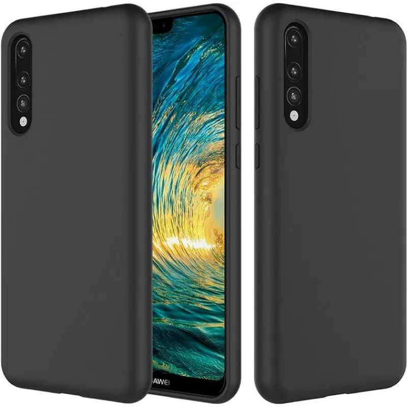 CYOO Custodia in silicone liquido premium per Huawei P20 Pro – nero
