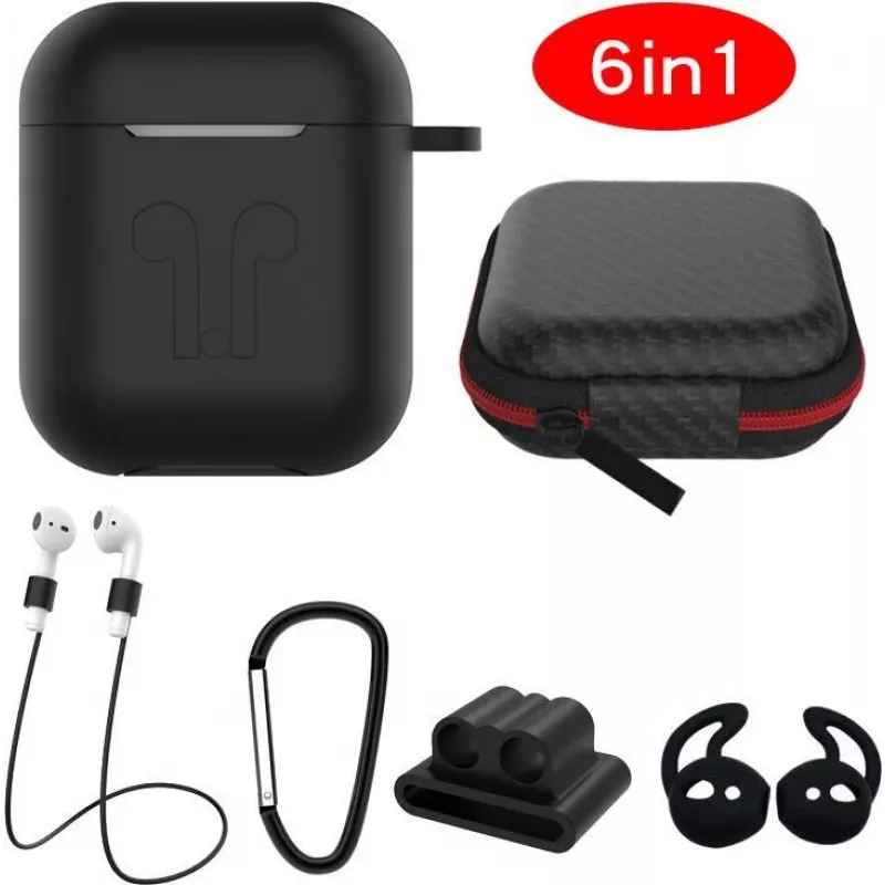 CYOO Custodia in silicone 6in1 con accessori - nero - Custodia per Apple AirPods (CY120795)