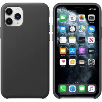 CYOO Custodia rigida in Alcantara per Apple iPhone 11 Pro Max – nero – custodia protettiva (CY121184)