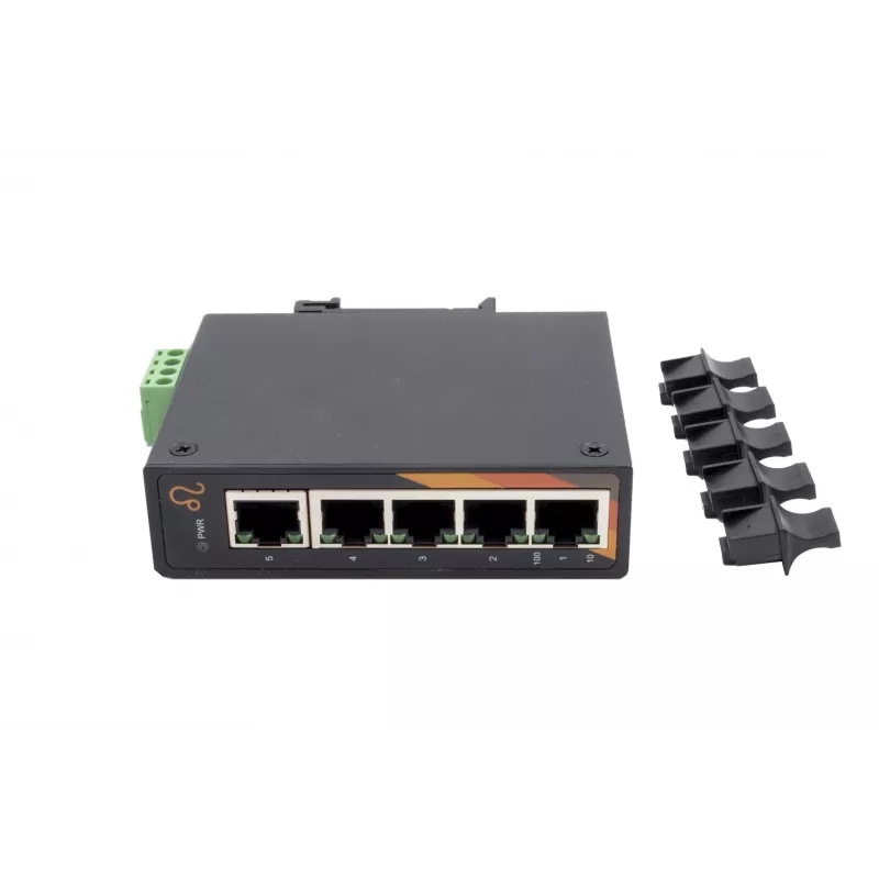 EXSYS EX-6220 Switch Gigabit Ethernet a 5 porte, unmanaged, 10/100/1000 Mbps, case in metallo