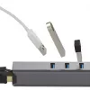 EXSYS EX-1133-N-3 hub USB 3.2 Gen 1 con 3x porte USB-A e Gigabit Ethernet (USB-C)