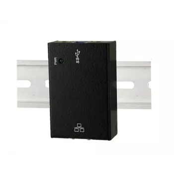 EXSYS EX-1321-WT adattatore da USB 3.2 Gen1 a Gigabit Ethernet con kit per guida DIN, case in metallo