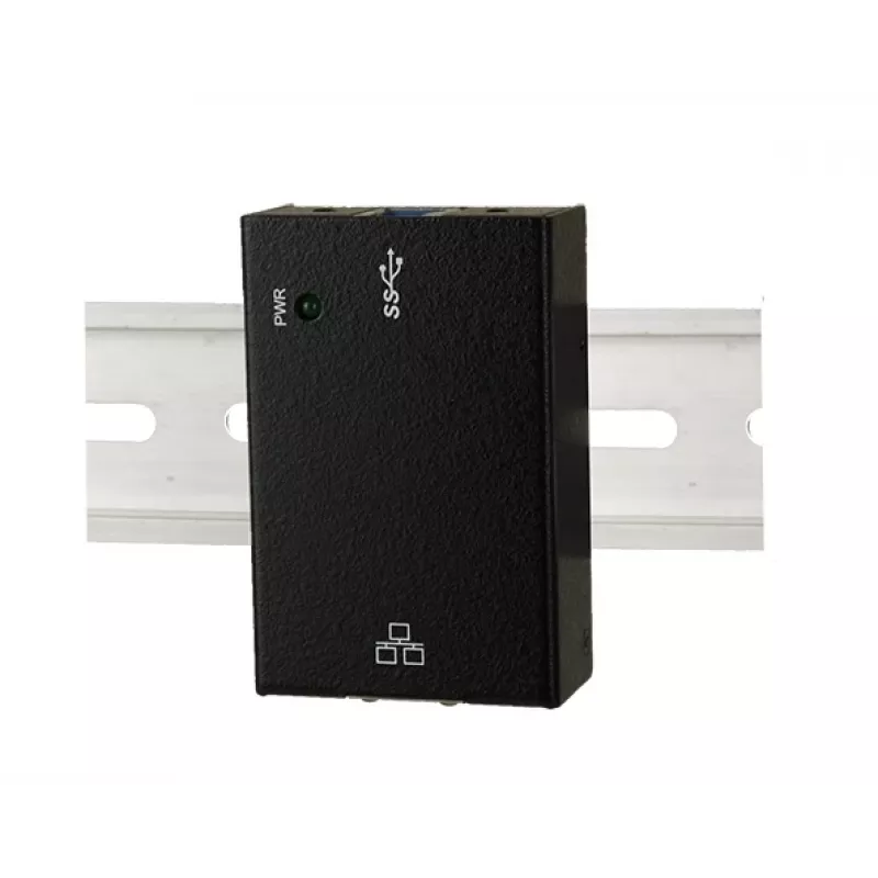 EXSYS EX-1321-WT adattatore da USB 3.2 Gen1 a Gigabit Ethernet con kit per guida DIN, case in metallo