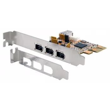 EXSYS EX-16500E-2 scheda FireWire 1394a PCIe, 3+1 porte, chipset TI