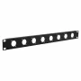 EXSYS pannello rack 19 inch 1U con 8 fori tipo D (XLR), nero EX-49297