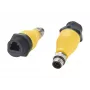 EXSYS EX-49524 adattatore industriale da connettore maschio M12 D-Code 4 pin a connettore femmina RJ45, IP67, Fast Ethernet