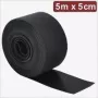 Quadrios 24CA310 nastro in velcro, 5 m x 5 cm, nero, fascette riutilizzabili per il raggruppamento e la gestione dei cavi