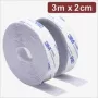 Quadrios 24CA323 Nastro in velcro adesivo, 3 m x 20 mm, bianco
