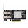 EXSYS Controller di rete Dual 10 Gigabit SFP+ PCIe x8, chipset Intel 82599ES EX-60232