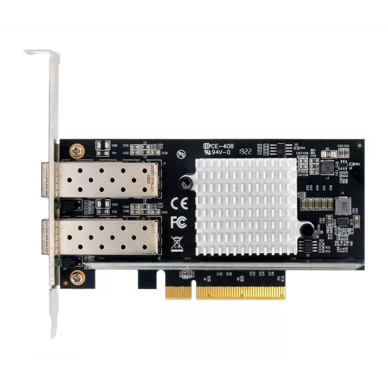 EXSYS Controller di rete Dual 10 Gigabit SFP+ PCIe x8, chipset Intel 82599ES EX-60232