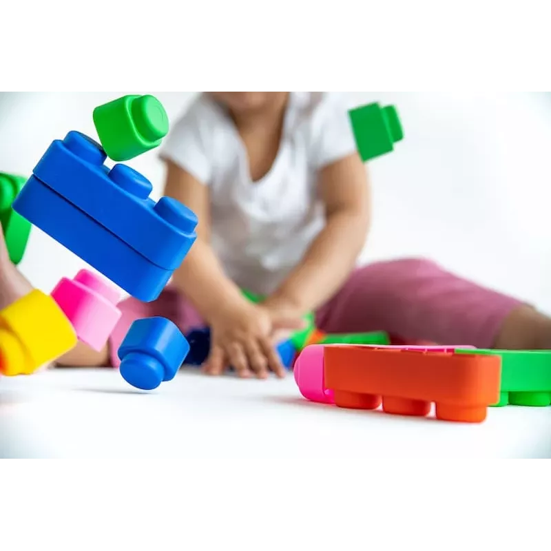 Gerardo's Toys Set di mattoncini morbidi, 71 pezzi, schiuma EVA, multicolore