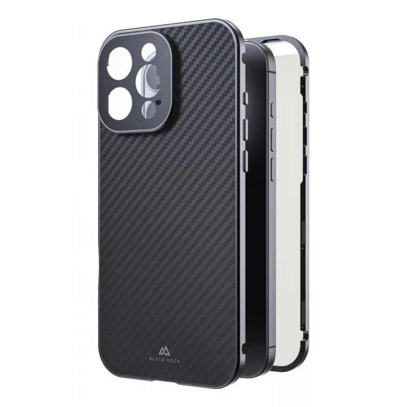 Black Rock Cover 360° vetro per Apple iPhone 16 Pro Max, vero carbonio (00228101)