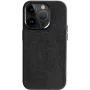 CYOO Custodia in Alcantara per Apple iPhone 15 Plus, nero CY123273