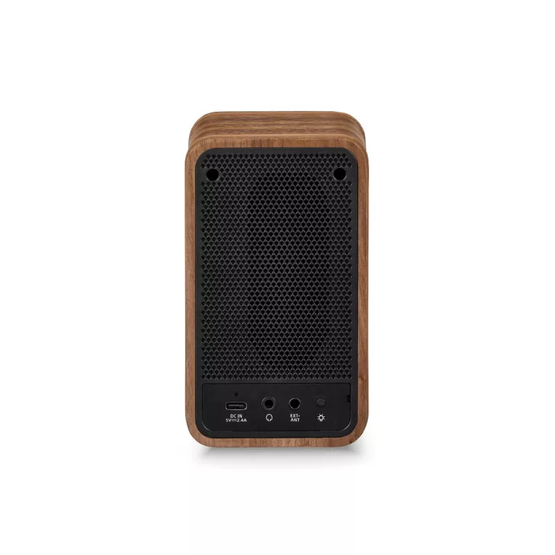 Sangean WR-9 Radio FM portatile, scocca in vero legno di noce, design vintage, Bluetooth, 8W