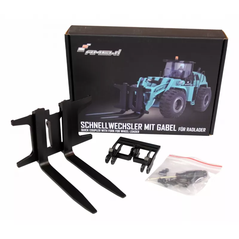 AMEWI 28138 attacco rapido forche a palette accessorio per pala gommata RC