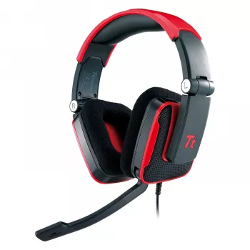 Thermaltake Tt eSPORTS SHOCK cuffie gaming - Royal Red, con filo 3,5 mm, over-ear, microfono retrattile, pieghevoli