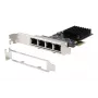 EXSYS EX-6083 scheda di rete PCIe x4 Gigabit Ethernet 4 porte Low-Profile