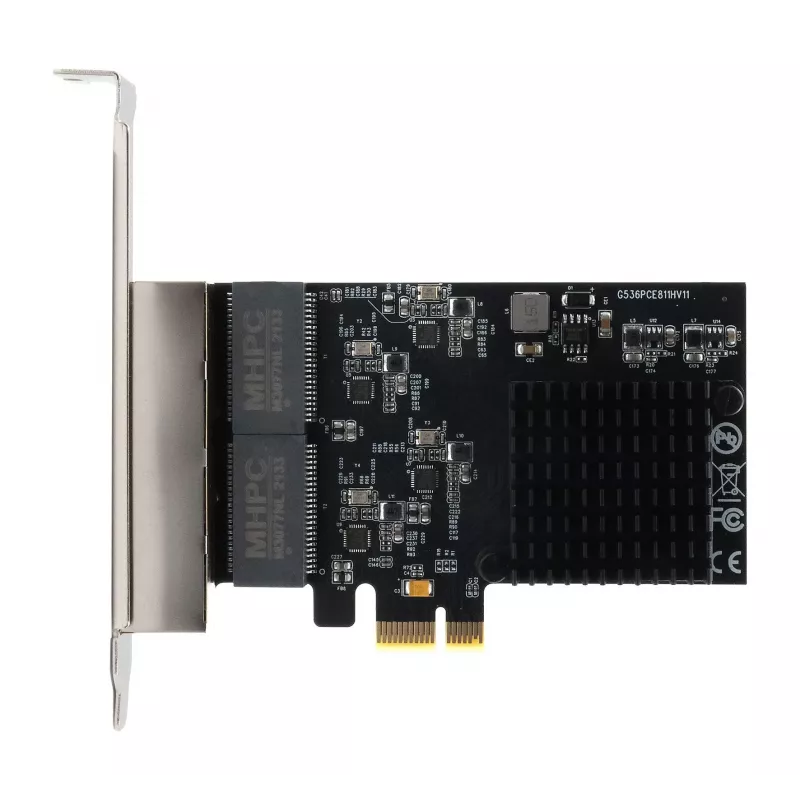 EXSYS EX-6083 scheda di rete PCIe x4 Gigabit Ethernet 4 porte Low-Profile