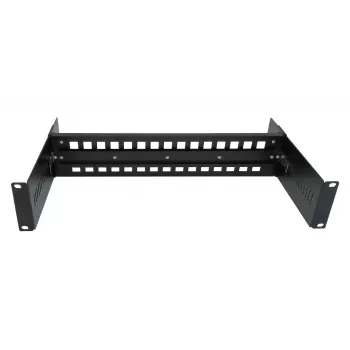 EXSYS kit rackmount per guida DIN, 2U, 19 pollici, guida DIN 35mm, nero EX-6090