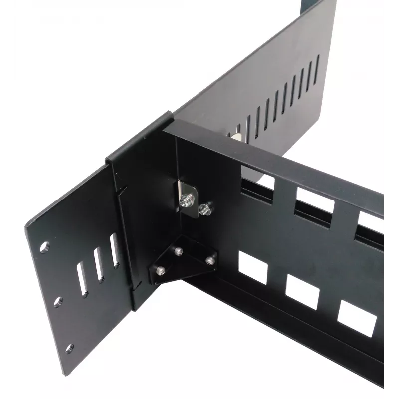 EXSYS kit rackmount per guida DIN, 2U, 19 pollici, guida DIN 35mm, nero EX-6090
