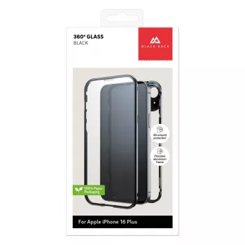 Black Rock Cover 360° vetro per Apple iPhone 16 Plus, nero 00228104