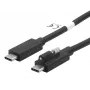 EXSYS EX-K1595V-2.0 cavo USB-C a USB-C, 2m, nero, chiusura a vite
