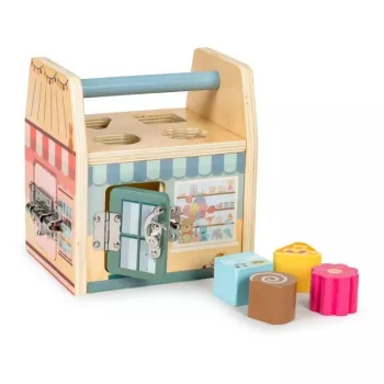 Gerardo's Toys Casa attività in legno con serrature per bambini dai 18 mesi