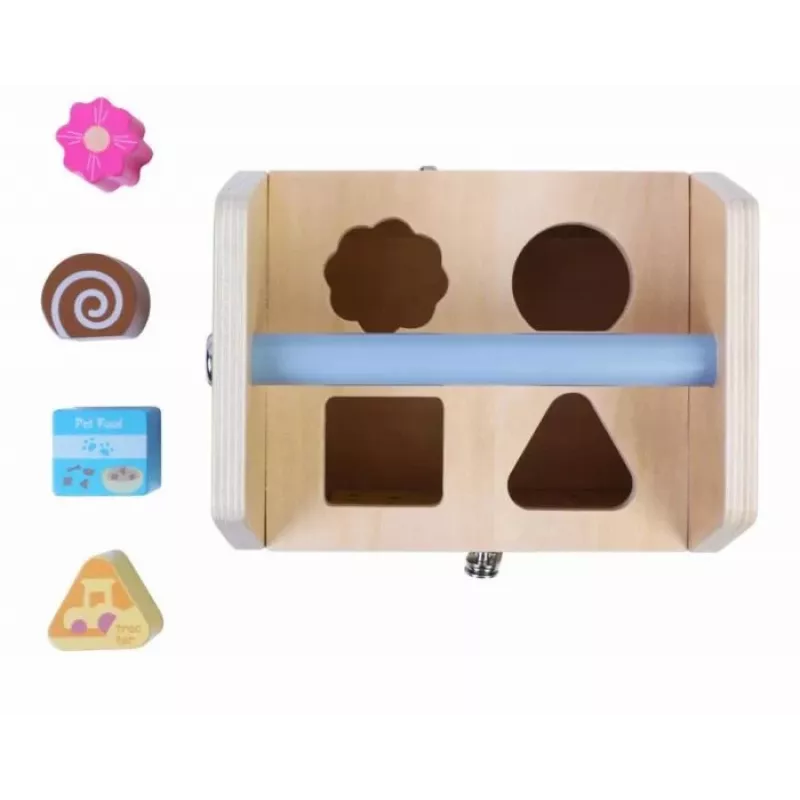 Gerardo's Toys Casa attività in legno con serrature per bambini dai 18 mesi