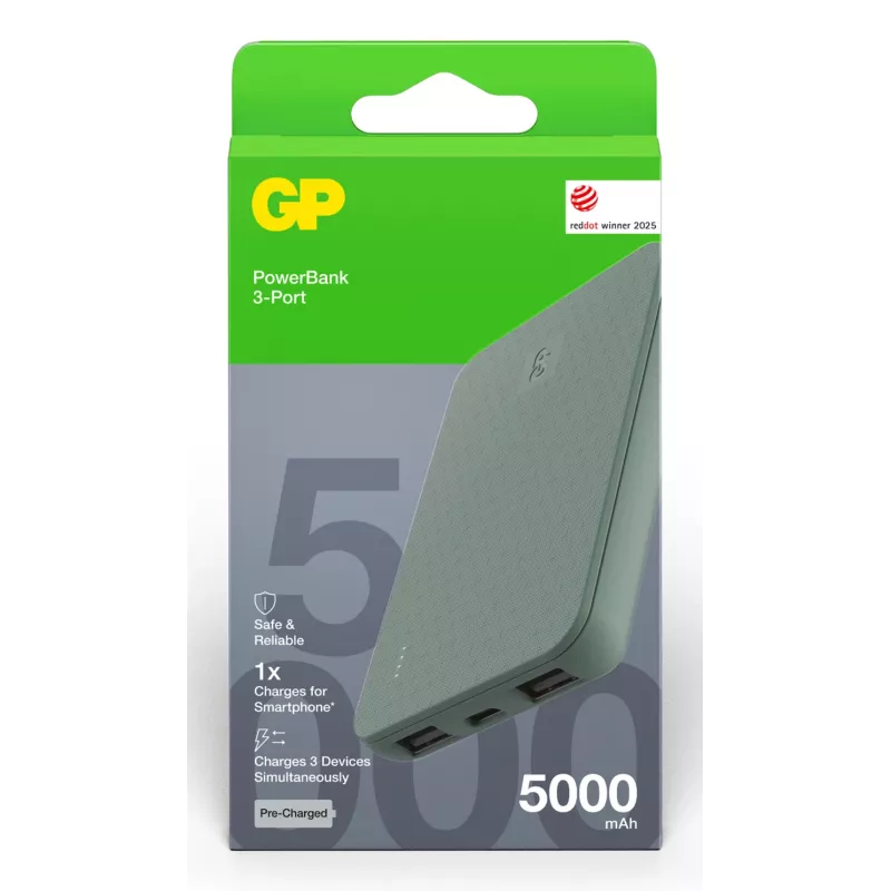 GP PowerBank B+ Series 5000 mAh verde muschio (GPPBB05BGYBSR523)