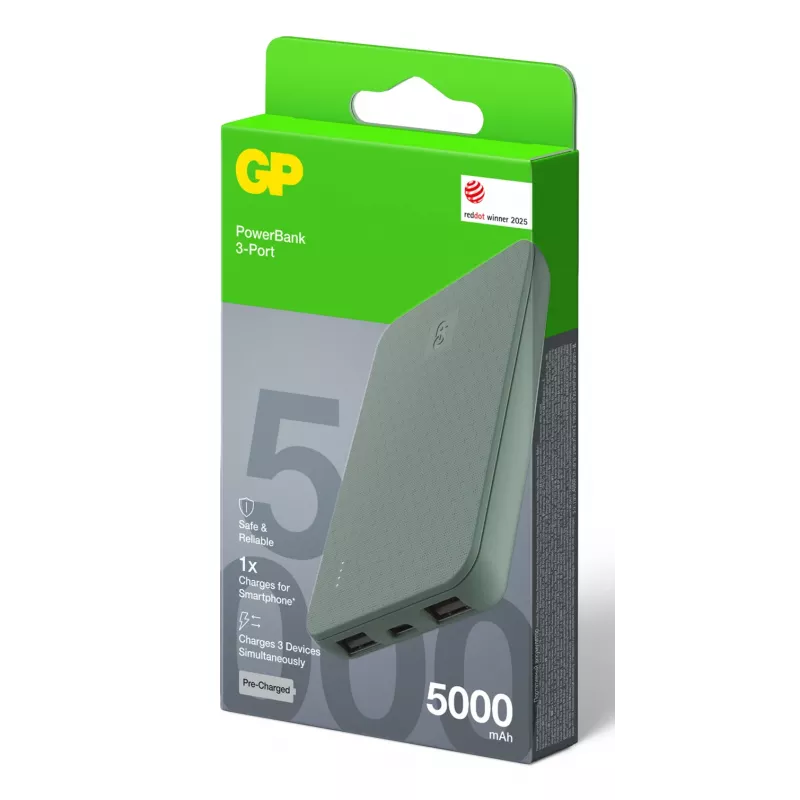 GP PowerBank B+ Series 5000 mAh verde muschio (GPPBB05BGYBSR523)