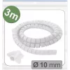 Quadrios 25CA743 guaina a treccia espandibile, PET, bianco, 3 m, fascio max 10 mm