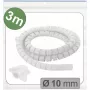 Quadrios 25CA743 guaina a treccia espandibile, PET, bianco, 3 m, fascio max 10 mm