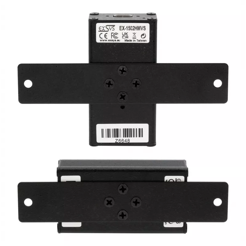 EXSYS EX-1502HMVS Adattatore industriale USB-C 3.2 Gen 1 a USB-A 1 porta con protezione ESD 15KV, montaggio su guida DIN, 9-48V DC