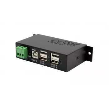 EXSYS EX-1594HMS Hub industriale USB 2.0 4 porte con kit per guida DIN