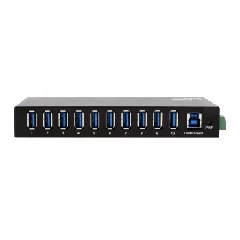 EXSYS EX-11290HMS Hub USB 3.2 Gen 1 10 porte con alimentatore 12V/5A