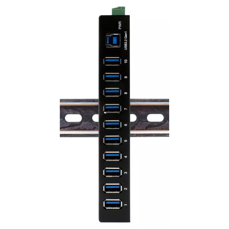 EXSYS EX-11290HMS Hub USB 3.2 Gen 1 10 porte con alimentatore 12V/5A