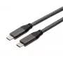 EXSYS EX-K1596-1.0 cavo USB-C a USB-C, USB 3.2 Gen 2x2, 20 Gbps, 100W PD, intrecciato grigio, 1,0m