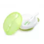 Kidsme scodella con ventosa con coperchio e cucchiaio termico, verde lime, 9m+