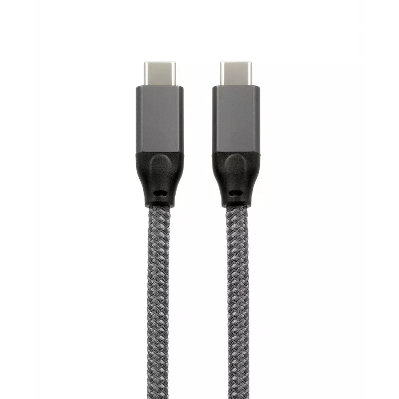EXSYS cavo USB 3.2 Gen 2x2 USB-C, 20 Gbit/s, 5A, 100W, grigio intrecciato, 3,0m EX-K1596-3.0