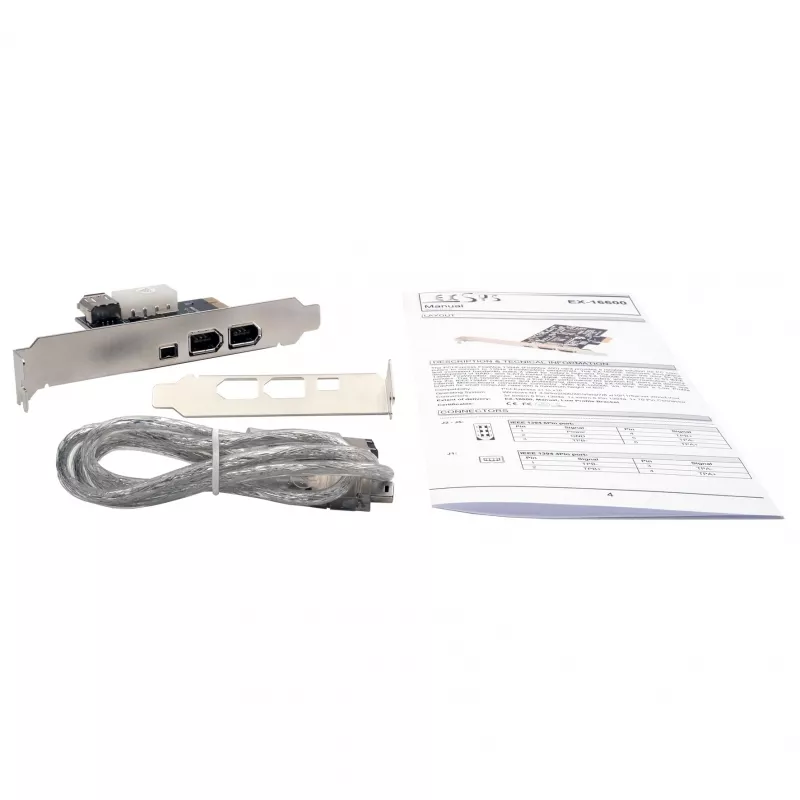 EXSYS EX-16600 scheda PCI Express FireWire 1394a con 3+1 porte (VIA)