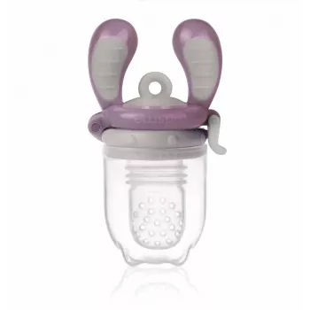 Kidsme Food Feeder Medium Plum - dentaruolo per frutta e verdura per neonati, 4m+