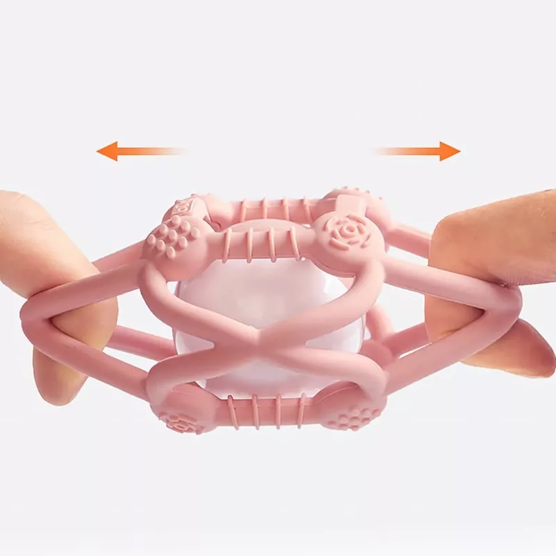 Kidsme palla dentaruolo in silicone, rosa
