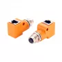 EXSYS M12 codifica A 8 poli connettore femmina a connettore femmina RJ45 adattatore 90° EX-49503